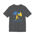 Gray t-shirt with the text 'Dyno or Bust' on a white background.