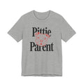 Gray t-shirt with 'Pittie Parent' text and graphic on a white background