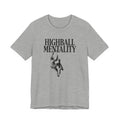 Gray t-shirt with 'Highball Mentality' text and graphic on a white background