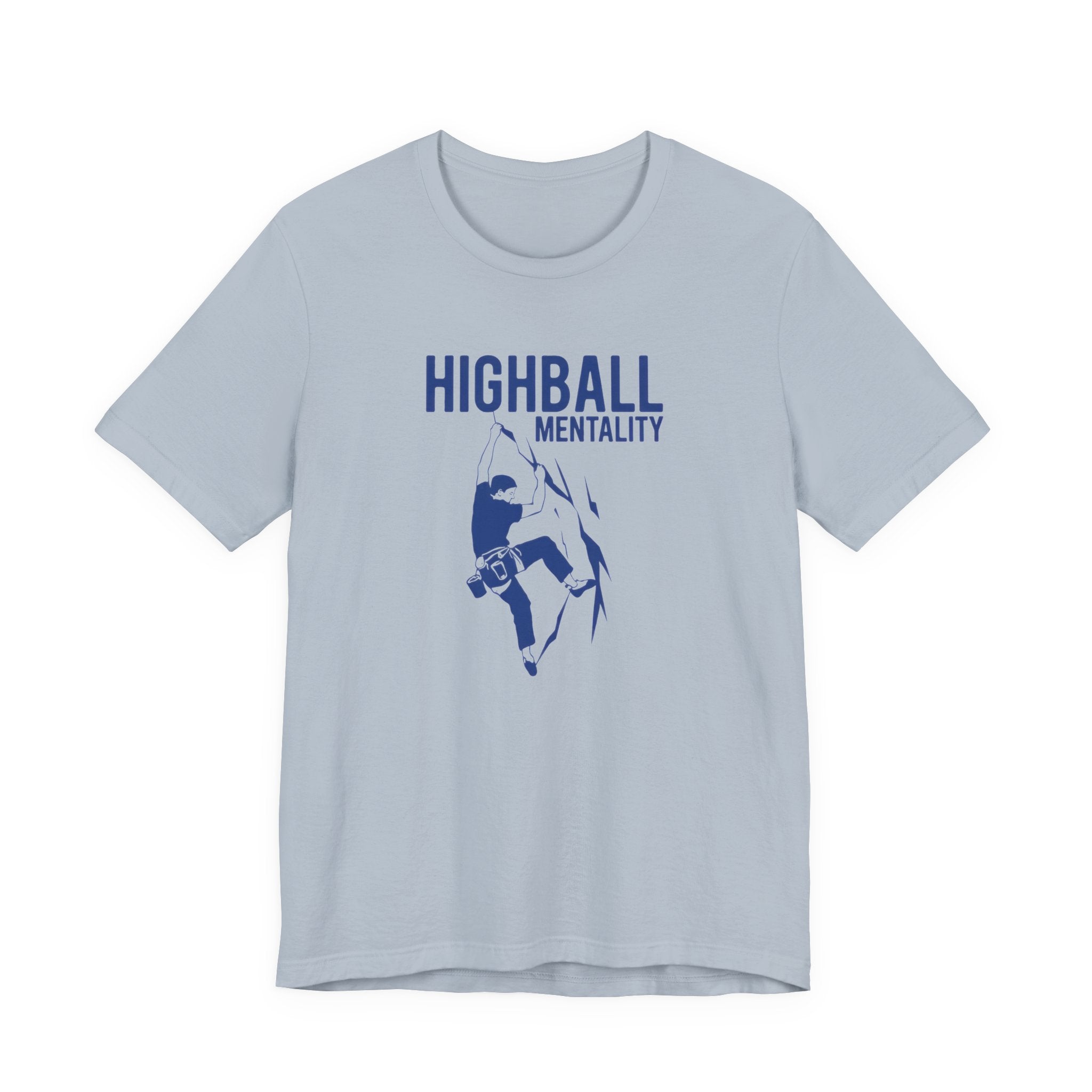 Light blue t-shirt with 'Highball Mentality' text and graphic on a white background.