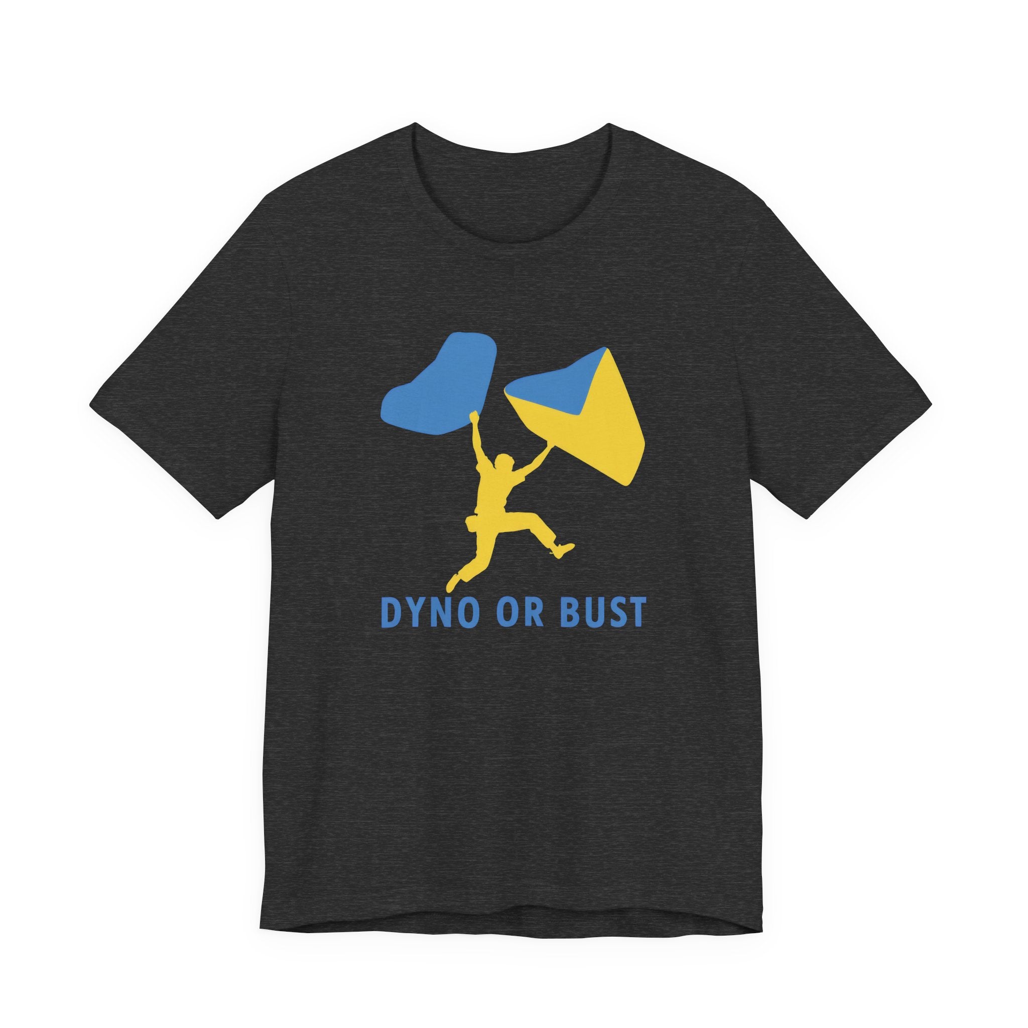 Dark gray t-shirt with the text 'Dyno or Bust' on a white background.