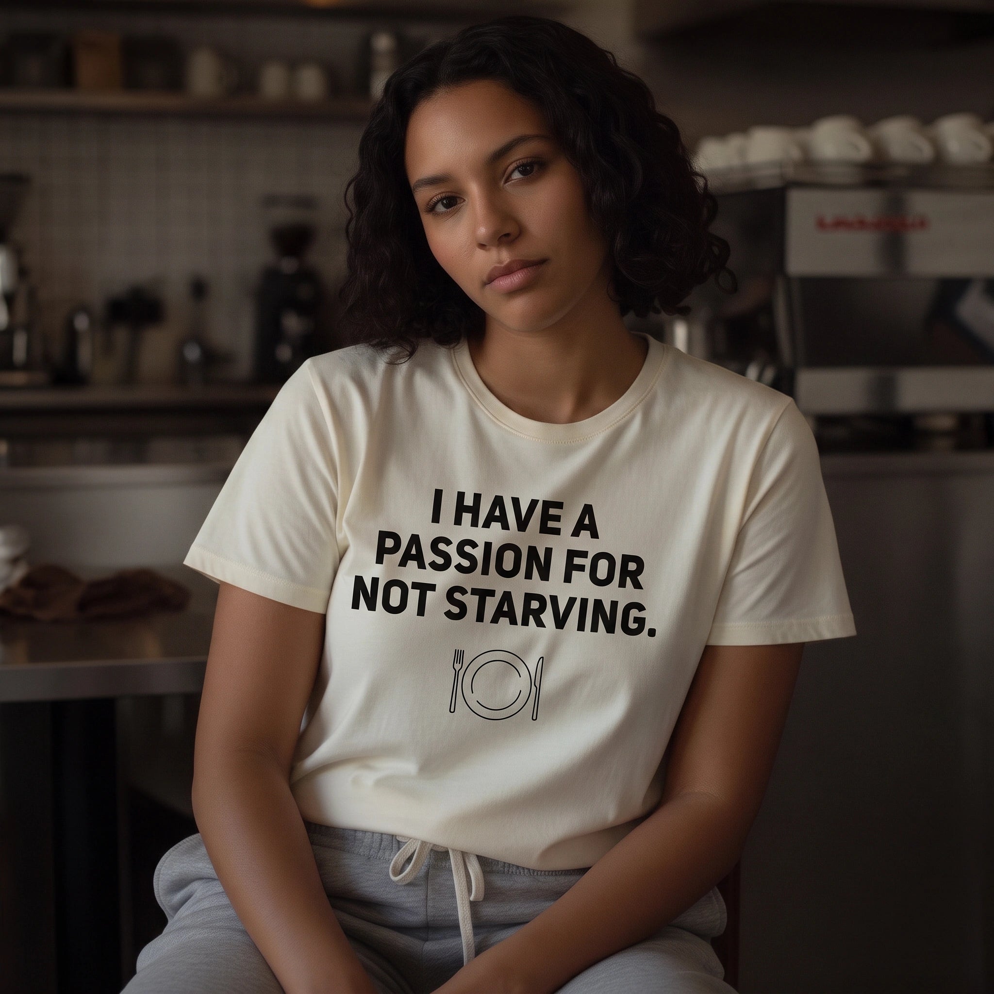 I Have a Passion for Not Starving — Funny Food Humor Tee | Bella Canvas Unisex
