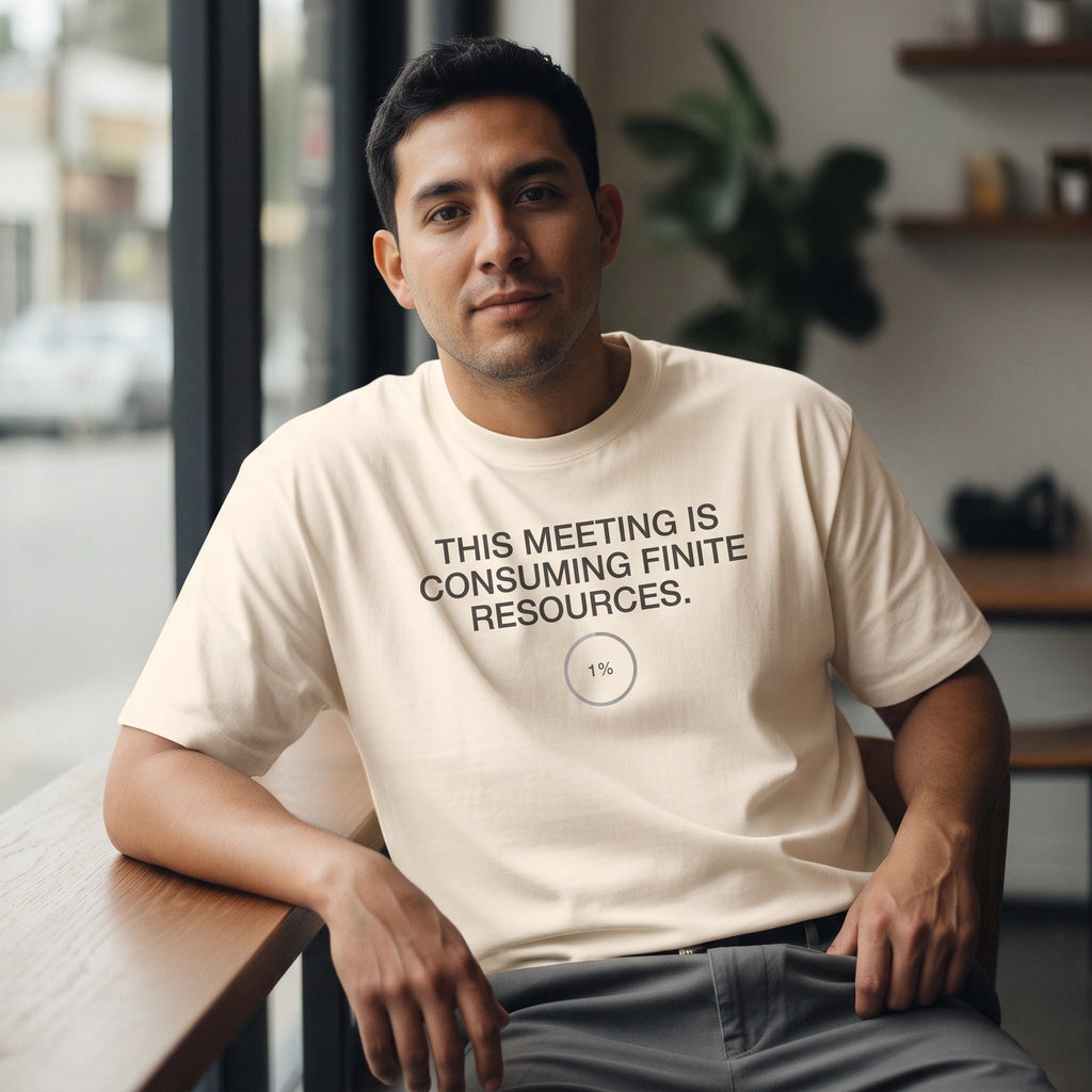 This Meeting Is Consuming Finite Resources — Funny Office Humor Tee | Bella Canvas Unisex