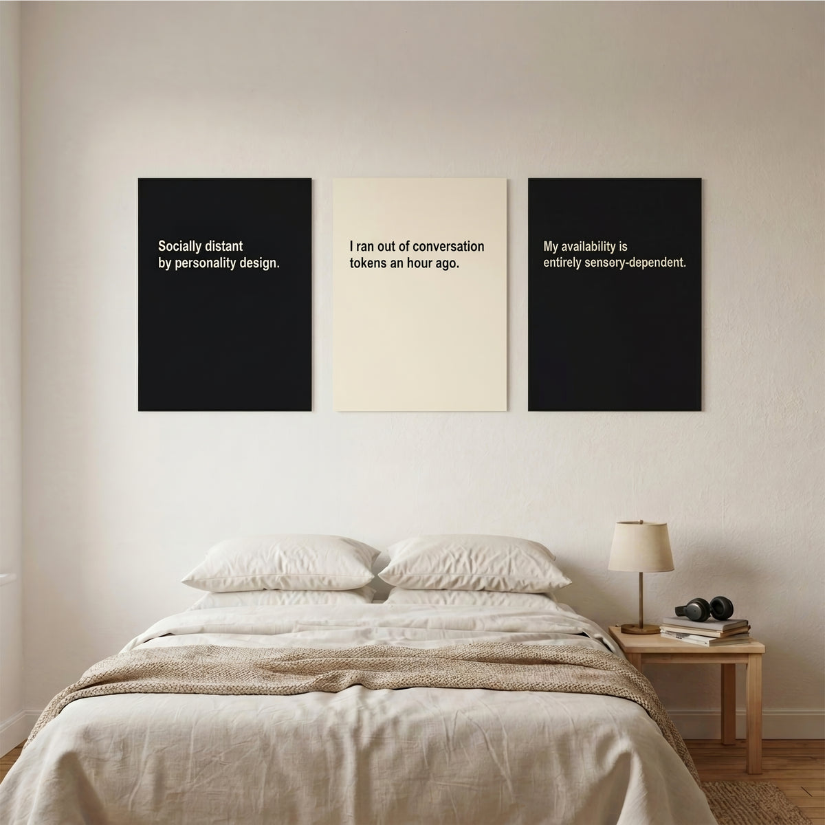 Social Battery: Dead — 8 Dorm Room Wall Art Prints | Instant Download