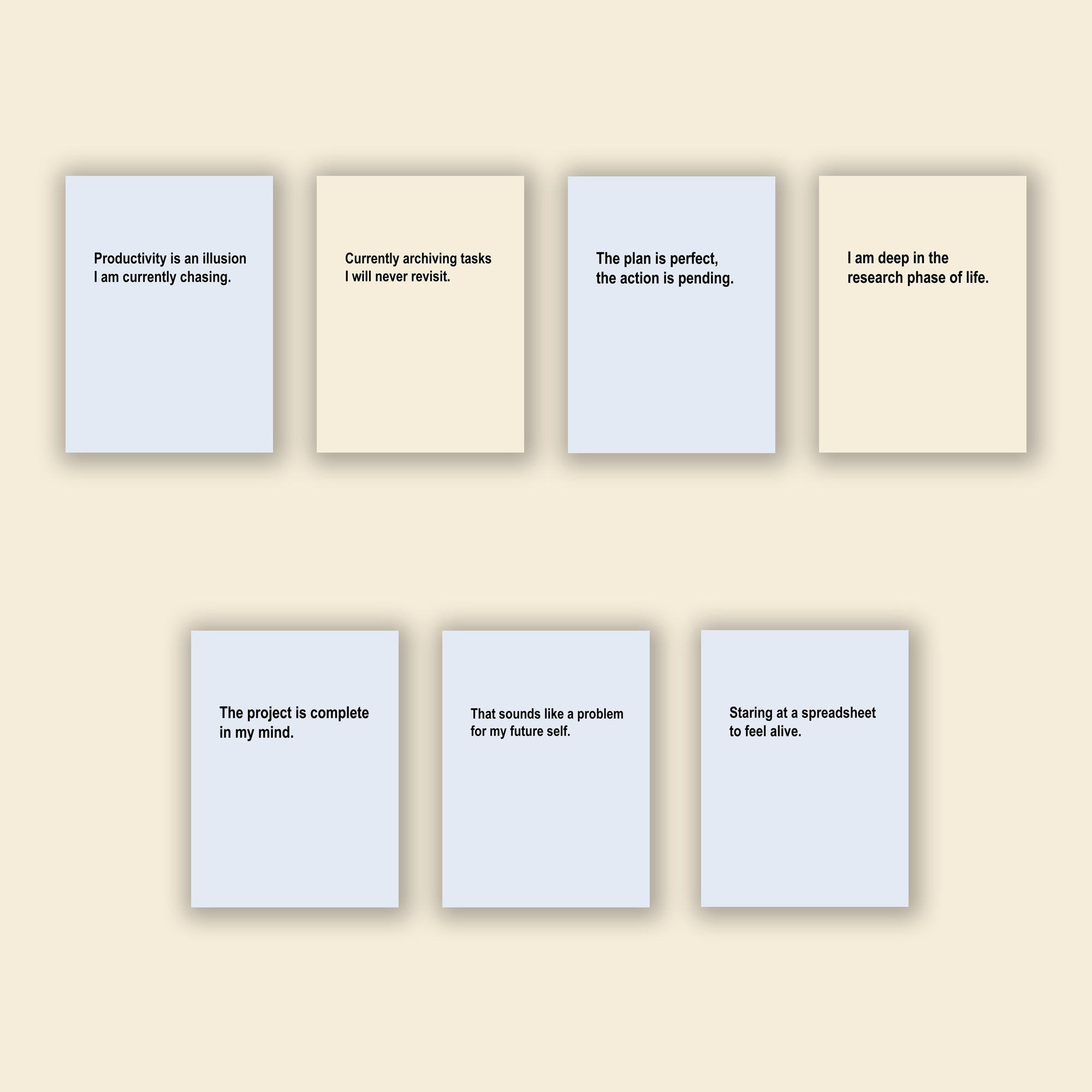 Procrastination Station — 7 Dorm Room Wall Art Prints | Instant Download
