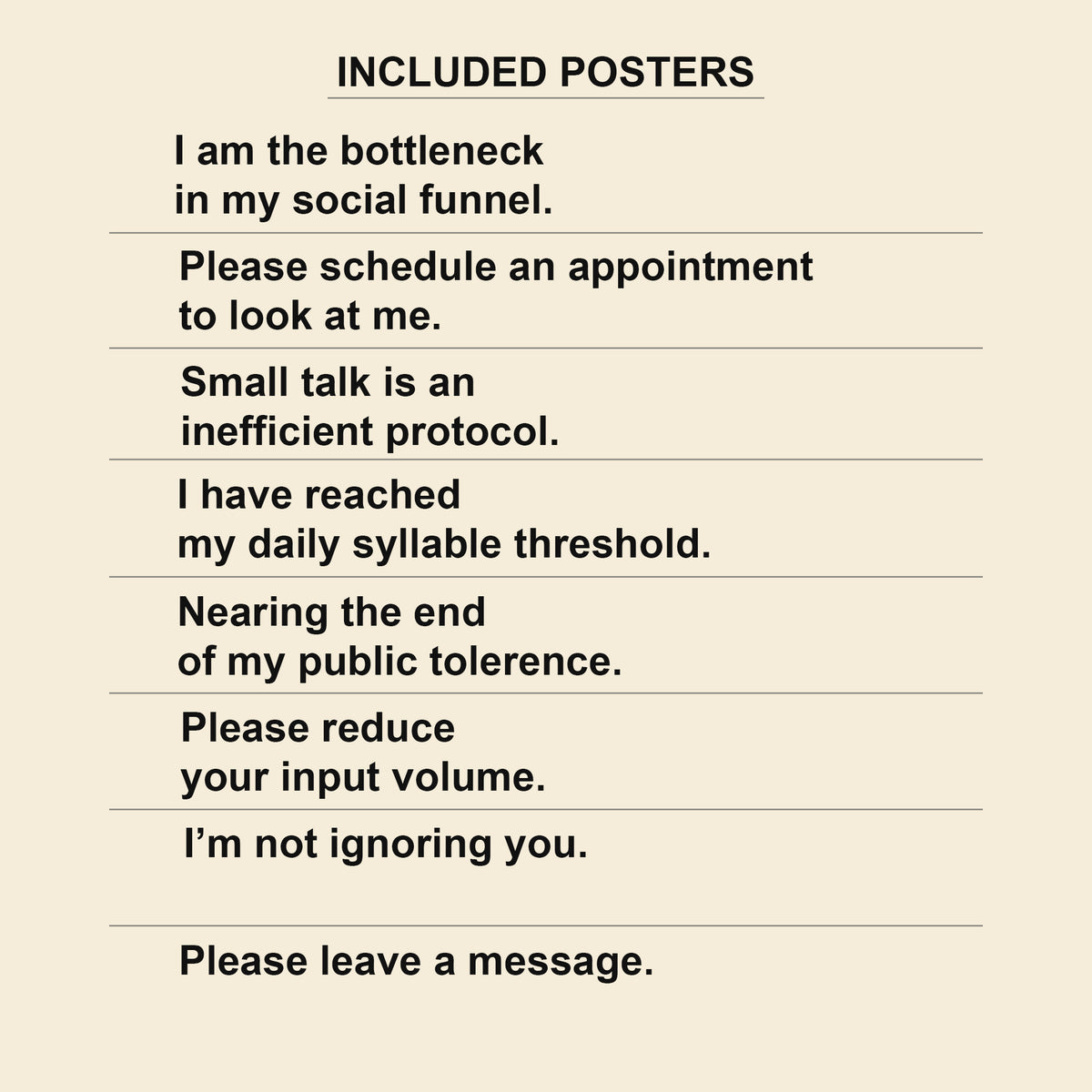 Do Not Perceive Me — 8 Dorm Room Wall Art Prints | Instant Download