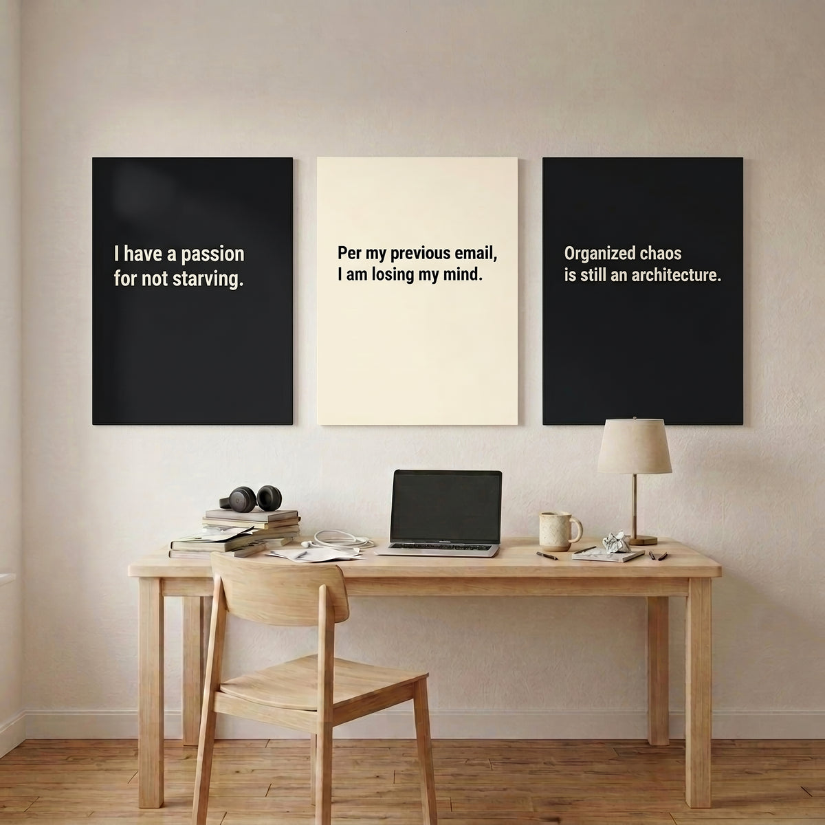 Discipline Over Motivation — 8 Office Wall Art Prints | Instant Download