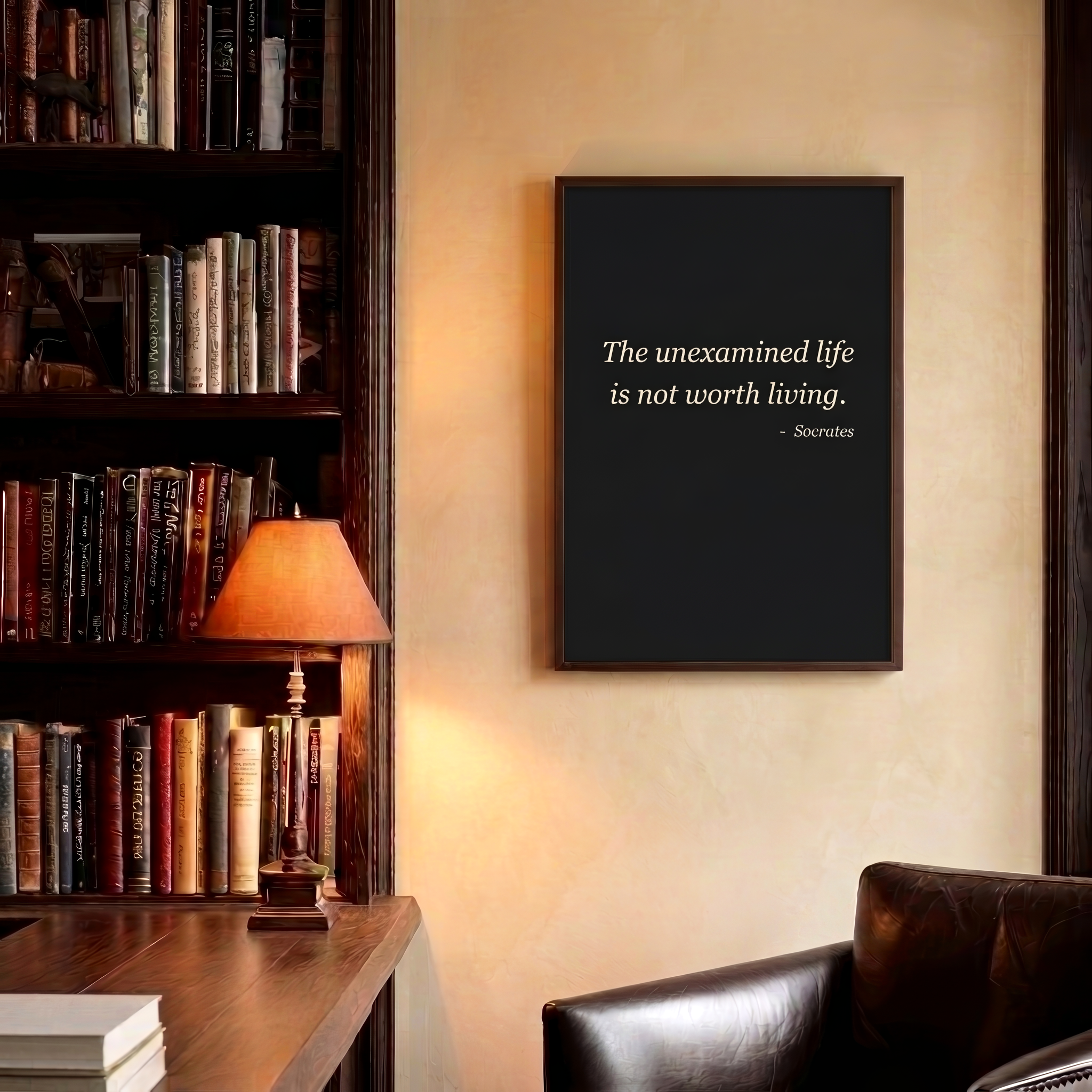 The Unexamined Life Is Not Worth Living — Socrates Quote Wall Art Print