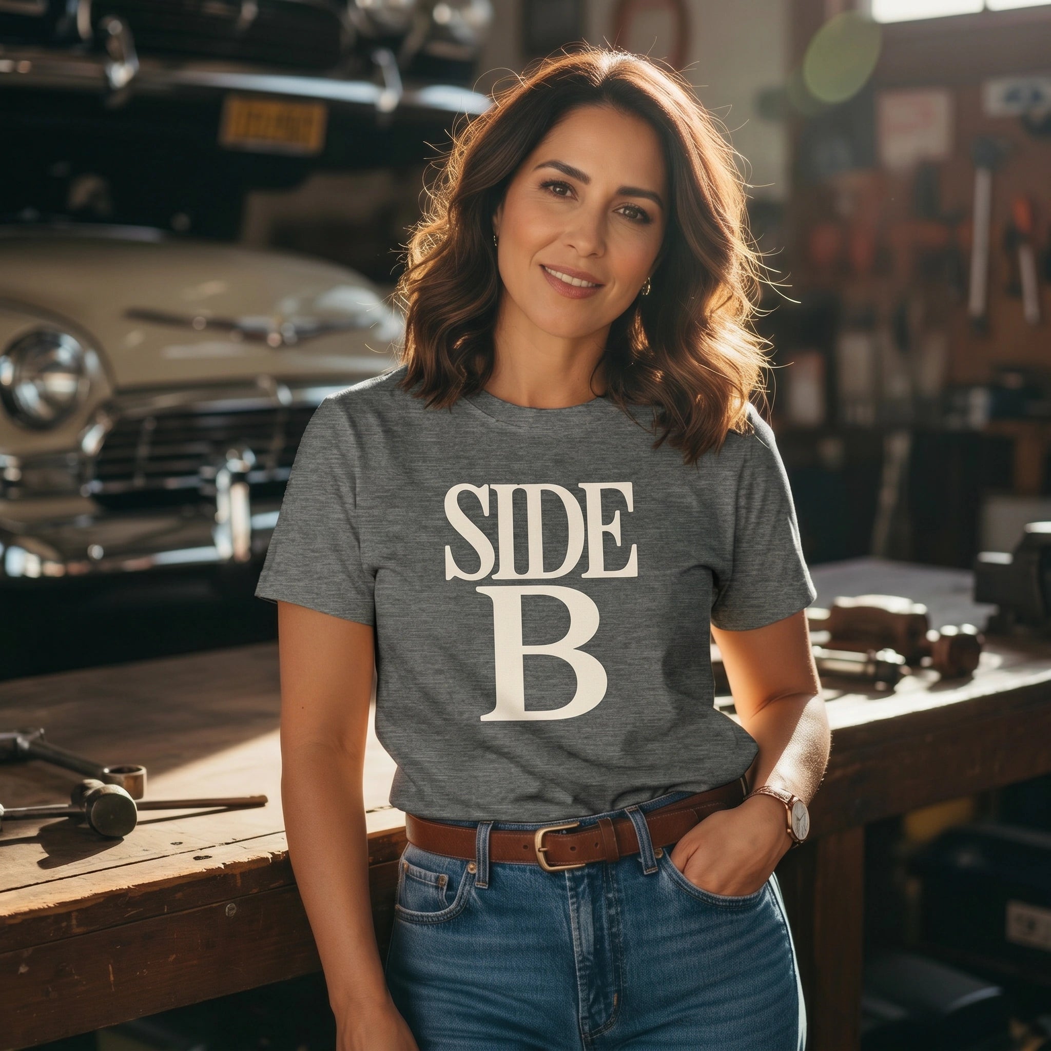 Side B Shirt | Vinyl Record Tee | Record Collector Gift | Bella Canvas Unisex